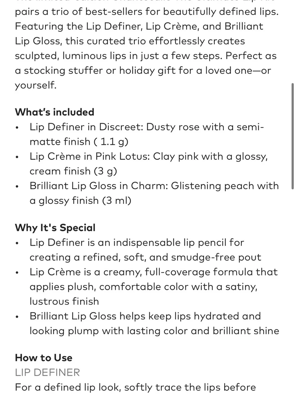 Chantecaille coordinated lip